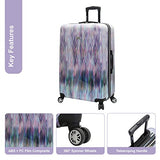 Steve Madden Luggage Collection - 3 Piece Hardside Lightweight Spinner Suitcase Set - Travel Set includes 20 Inch Carry On, 24 inch and 28 Inch Checked Suitcases (Diamond)