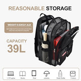 Busiuw Mesh Backpack Heavy Duty for Adults，39L Large College Bookbag