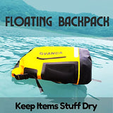 GVANCA Waterproof Dry Bag Backpack for Kayaking, Roll Top Kayak Dry Backpack, Floating Outdoor Dry Sack Boating Sailing Canoeing Rafting Fishing Camping 35L Yellow