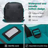 SEMSTY Ski Boot Bag, 55L Waterproof Ski and Snowboard Boots Travel Backpack for Skis, Snowboard, Ski Helmet, Goggles, Gloves & Accessories (Lake Blue)