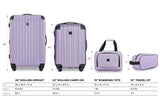 Travelers Club Midtown Hardside 4-Piece Luggage Travel Set, Lilac