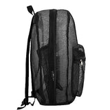 Transparent Mesh Backpacks for School Kids, Beach, Travel - Mesh See Through Backpack with Padded Straps Large
