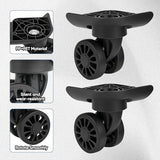 2Pcs Luggage Suitcase Wheels,Only Compatible with DELSEY 24 Inch Checked-Medium ,luggage wheels replacement with Screws/screwdriver,360° Rotation Spinner Wheel,Mute Double Row Swivel Wheel(Black)