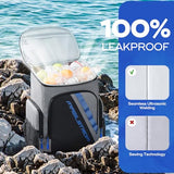 Maelstrom Backpack Cooler,36 Can Cooler Backpack,Soft Cooler Bag Insulated Leakproof,Lightweight Ice Chest Backpack,Travel Cooler Lunch Backpack for Camping,Hiking,Beach(Grey)