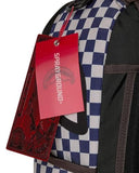 Sprayground Ichimatsu Moyo Camokawa Shark Backpack, Blue, Japanese Checkered Camo Pattern
