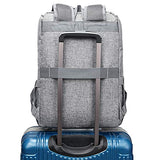 YALUNDISI Vintage Backpack Travel Laptop Backpack with usb Charging Port for Women & Men College Backpack Fits 15.6 Inch Laptop Grey