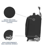 Travelpro Maxlite 5 Softside Lightweight Rolling Underseat Tote Upright 2 Wheel Bag, Men and Women, 14-Inch — Black