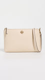 Tory Burch Women's Mercer Pebbled Wallet Crossbody, New Cream, One Size