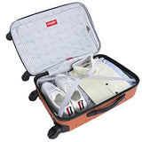 Wrangler Smart Spinner Hardside Luggage, 3 Piece Set, Burnt Orange