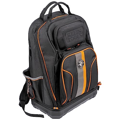 Klein Tools 62800BP Backpack Tool Bag, Tradesman Pro Extra-Large 40-Pocket Electrician Jobsite Backpack with Molded Bottom, Charging | Backpacks4Less