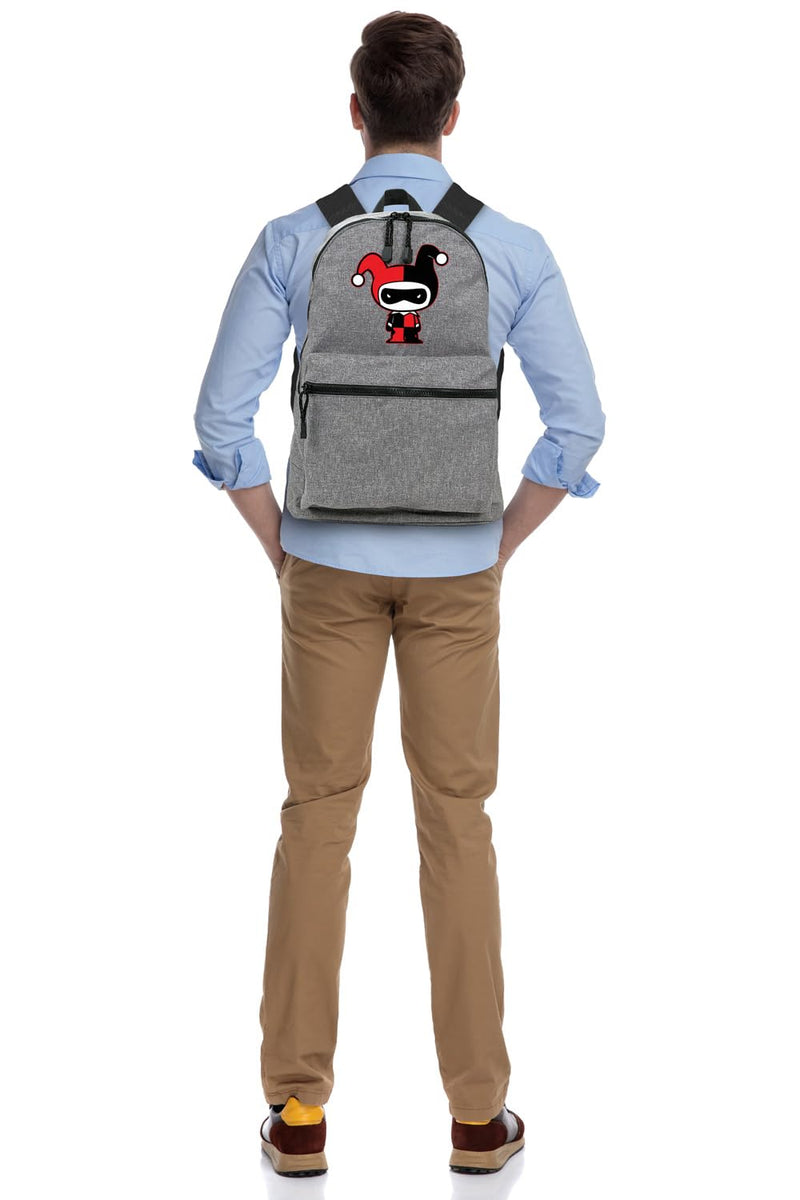 LOGOVISION Batman Harley Quinn Cute Chibi Character Lightweight Backpack for Work School Daily Use Packable for Travel