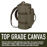Rothco Convertible Canvas Duffle Backpack – Outdoor Camping Weekend Travel Bag 30L, Brown
