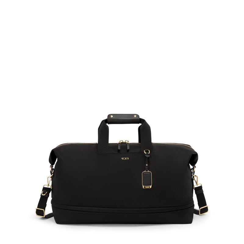 Tumi Unisex Rhys Expandable Duffel, Black/Gold, One Size