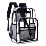 LERASO Transparent Backpack With Thickened Pvc Material, Perspective Design, Large Capacity Multi Pocket Backpack, Suitable For Concerts, Work, Travel, Festivals, Daily Commuting (Black)