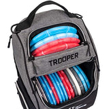 Dynamic Discs Trooper Disc Golf Bag - Beginner Frisbee Golf Backapack - Disc Bag for Men with 18+ Discs Capacity - Ideal Gifts and Accessories - Lightweight & Durable Backpacks (Heather Gray)