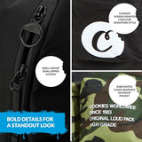 COOKIES Orion Canvas Smell Proof Backpack 22.8L – Large Odorless Travel Backpack for Men & Women, Carry-On, Work, Stylish & Spacious Bag - Olive