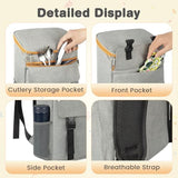 Backpack Cooler - 30 Cans Insulated Cooler Backpack for Men & Women Portable Leak Proof Lunch Backpack Cooler Bag for Beach Picnic Travel Work Camping Hiking-Grey