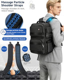 RoyalAnt Work Backpack for Men, 16 Inch Professional Tech Laptop Backpack with Dual USB Charging Ports, TSA Friendly Water-Resistant Carry On Backpack for Commute, College & Business Trips, Black