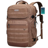 WITZMAN Canvas Travel Backpack for Men Multiple Pockets