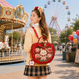 GoldSuccess Red Ita Bag Green Apple Purse Backpack–Kawaii Crossbody Pin Display,Cute Anime Cosplay/Convention/School