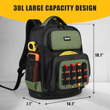 Tool Backpack, UUP Heavy Duty Tool Bag, Large Empty Toolbag Organizer with Waterproof Molded Hard Bottom, Utility Tool Laptop Storage Back Pack, HVAC Technician Electrician Construction Men Dad Gift