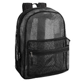 Transparent Mesh Backpacks for School Kids, Beach, Travel - Mesh See Through Backpack with Padded Straps Large
