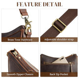 S-ZONE Leather Shoulder Bag for Women Small Crossbody Bags Hobo Purses with 2 Straps