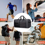 WITZMAN Foldable Duffle Bag for Men Large 65L Travel with Shoe Compartment