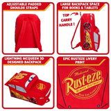 Disney Cars 3D Backpack Kids Lightning McQueen School Nursery Lunch Bag Rucksack, Red 95, One Size