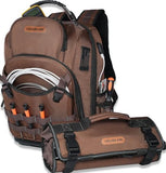 WELKINLAND 70Pockets HVAC Tool Backpack With Tool Roll, 4-Piece Electrical Backpack With Tools Roll Bags, Hard Bottom Electrician Back Pack, Tools Back Pack For Men Heavy Duty