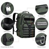 WITZMAN Travel Backpack for Men 45L Convertible Bag Fits 17" Laptop