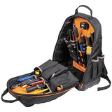Klein Tools 62800BP Backpack Tool Bag, Tradesman Pro Extra-Large 40-Pocket Electrician Jobsite Backpack with Molded Bottom, Charging Port
