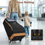 YOREPEK Foldable Car Seat Travel Bag for Airplane with 2 Wheels