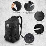 Jueachy Tactical Backpack for Men Women: 30L Military Tactical Assault Bag for Gym Travel Hiking EDC Durable Water-Resistant Molle Pack with USA Patch Laptop Sleeve