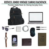 Rothco Jumbo Vintage Canvas Backpack - Rugged Practical Spacious Outdoor Rucksack – 28L Capacity, Earth Brown