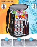 Cooler Backpack Insulated Leakproof Waterproof Backpack Cooler Bag 30 Cans, Large Capacity Lightweight Travel Camping Beach Backpack Cooler Ice Chest for Men and Women, Black