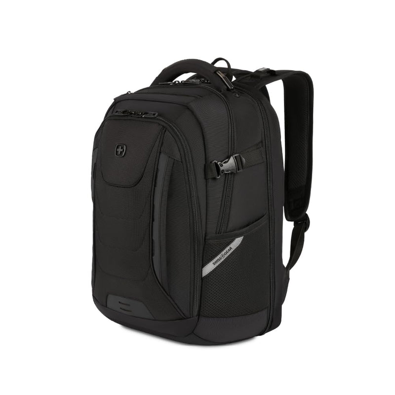 SwissGear Travel Tech Pro Laptop Backpack – Fits Laptops up to 16” – ScanSmart TSA-Friendly Backpack with Multiple Organizer Pockets – Black