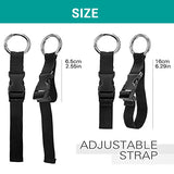 2 Pack Add a Bag Luggage Straps - Adjustable Suitcase Belts Luggage Connector Straps - Travel Accessories Jacket Gripper Arm Saver Easy to Carry Extra Bags (Black)