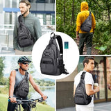 WITZMAN Sling Bag for Men Travel Crossbody Bag with USB Charging Port