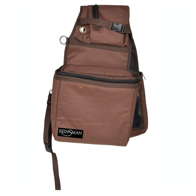 Reinsman Insulated Leakproof Cooler Saddle Bag with Additional Cantle Bag and Straps, Brown