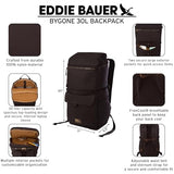 Eddie Bauer Bygone Backpack | Laptop Sleeve | Travel | Work | Hiking | Durable | Nylon - Black, 30L (New)