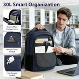 MATEIN Work Bookbag for Men, 17 In Large Laptop Travel Carry On Backpack