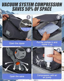 Lendolk Ski Boot Bag Ski and Snowboard Boots Backpack for Ski 60L Vacuum Travel Backpacks with Pump Waterproof Snowboard Boot Bagfor Helmet, Goggles, Gloves, Skis, Snowboard & Accessories(Grey)