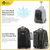 NEW TILAMI 20 inch Rolling Backpack Lunch Bag for Teens Adults, Climbing Stairs Waterproof Backpack with Wheels for School Business Trave Camping with Laptop Compartment, Fit 17 Inch Laptop, Black