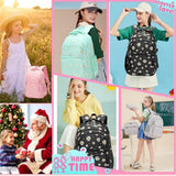 ZHANAO Daisy Backpack for Girls,Bookbag with Lunch Box Kids School Bag Set 3pcs Flower Backpack Set School Daypack Teens Girls