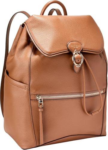 Cole Haan Women's Alexandria Flap Medium Backpack, New Caramel