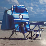 Tommy Bahama 5-Position Backpack Beach Chair with Pillow (Morning Blue)