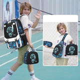 Bevalsa Backpack for Boys, Cool Luminous Boys Backpack with Sling Bag, Lunch Box & Pen Case, School Bags for Kids Children Teens Elementary Middle Schools, Bookbag Glow In The Dark (Blue)