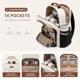 LOVEVOOK Laptop Backpack for Women with Pouch Pocket for Large Capacity Cup,17 Inch Laptop Computer Bag Travel Backpack Purse,Waterproof Work Business Backpack College Teacher Bags,Leopard print
