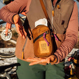 Topo Designs Mini Shoulder Bag - Over the Shoulder Bag for Daily Carry Essentials, Fanny Pack Carry Option, Bike Light Attachment Loop, Designed in Sunny Colorado (Ash Green)